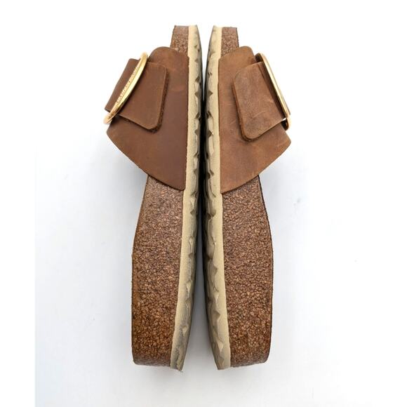 Birkenstock Madrid Big Buckle Sandals Unisex Cognac Size W8/M6 EU39 - Picture 6 of 13
